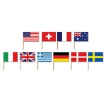 International Flag Picks cupcake decoration 