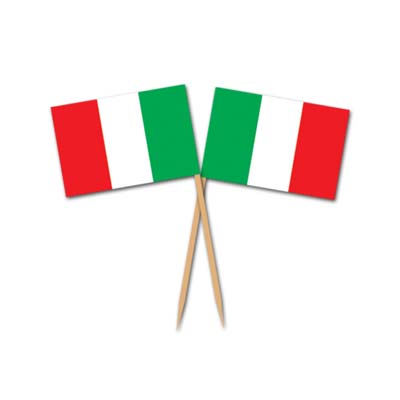 Italian Flag Picks cupcake decoration 