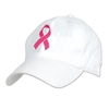 DISC-Embroidered Pink Ribbon Cap (Pack of 12) 