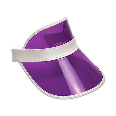 Clear Purple Plastic Dealer's Visor (Pack of 12) Clear Purple Plastic Dealer's Visor, purple, dealer's visor, visor, party favor, casino, new year's eve, wholesale, inexpensive, bulk