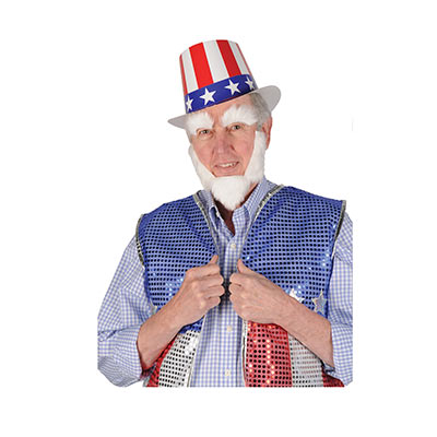 Uncle Sam Kit (Hat, Beard, Eyebrows and Vest)