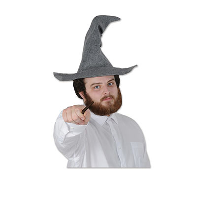 Grey Felt Wizard Hat