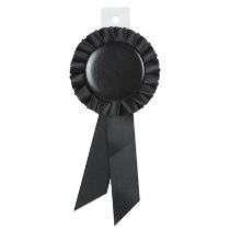Black Award Rosette Ribbon