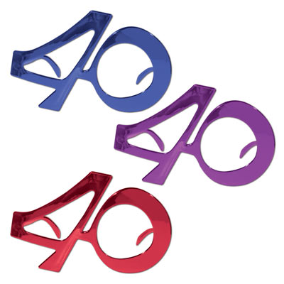 Plastic Assorted Colors 40 Fancy Frames 