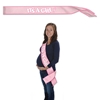 Pink Its A Girl Satin Sash with White Lettering
