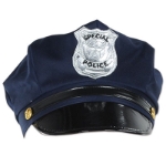 Blue Police Hat with Silver Badge