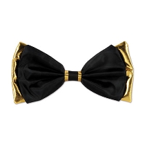 Fabric Bow Tie (Pack of 6) Fabric Bow Tie, bow tie, party favor, black and gold, new year's eve, wholesale, inexpensive, bulk