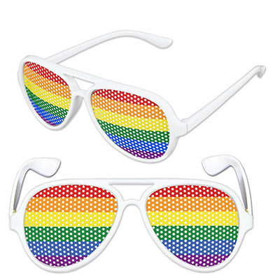 Rainbow Pinhole Glasses (Pack of 6) Rainbow Pinhole Glasses, rainbow, glasses, party favor, new years even, wholesale, inexpensive, bulk