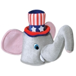 Plush Patriotic Elephant Hat (Pack of 6) Plush Patriotic Elephant Hat, elephant, hat, party favor, circus, new year's eve, birthday, wholesale, inexpensive, bulk