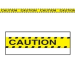 Yellow Caution Party Tape with Black Bold Lettering