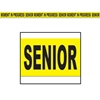 Yellow Senior Moment In Progress Party Tape with Bold Black Lettering