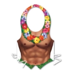 Plastic Hula Hunk Tie on Vest for a Luau