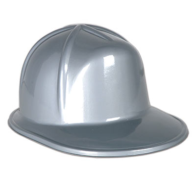 Silver Plastic Construction Helmet