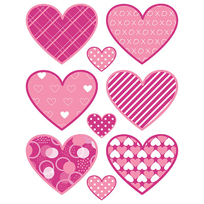 Valentines Day Clings (Pack of 108) Valentines Day Clings, Valentines Day, clings, decoration, hearts. wholesale, inexpensive, bulk