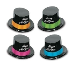 Neon legacy toppers with blue, green, pink, or orange, neon bands and white lettering on the front of the hat. 