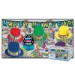 Party Assortment with bright rainbow colored party favors including hats, tiaras, horns and more. 