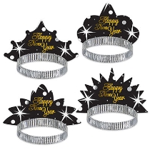 Shimmer Tiaras (Pack of 50) Shimmer Tiaras, shimmer, tiara, party favor, new year's eve, gold, silver, black, wholesale, inexpensive, bulk