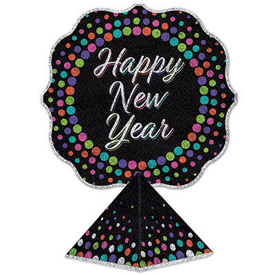 3-D Happy New Year Centerpiece (Pack of 12) 3-D Happy New Year Centerpiece, centerpiece, New Years Eve, decoration, wholesale, inexpensive, bulk