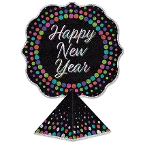 3-D Happy New Year Centerpiece (Pack of 12) 3-D Happy New Year Centerpiece, centerpiece, New Year's Eve, decoration, wholesale, inexpensive, bulk