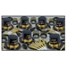 Gold and black colored NYE party kit with top hats, leis, noismakers, and beads.