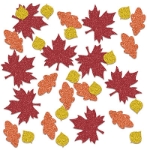 Fall Leaf Deluxe Sparkle Confetti (Pack of 12) Fall Leaf Deluxe Sparkle Confetti, fall, leaf, confetti, decoration, Thanksgiving, wholesale, inexpensive, bulk