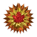 Metallic Fall Leaf Fan-Burst for Thanksgiving Hanging decoration 