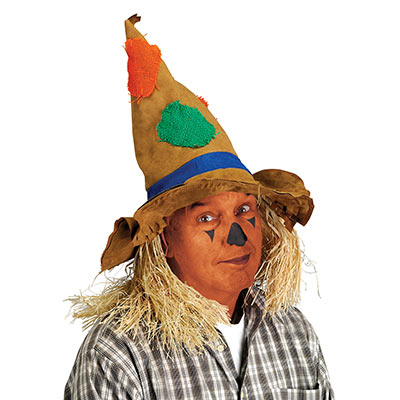 Scarecrow Hat with straw hair for Halloween 