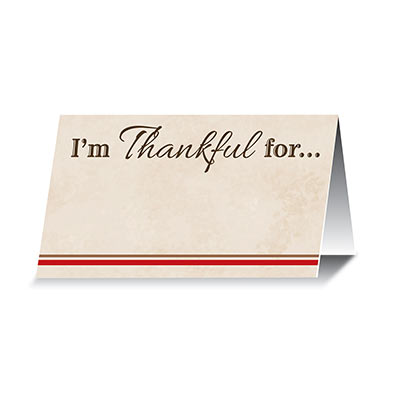 I'm Thankful For... Place Cards for Thanksgiving