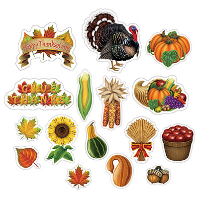 Assorted Thanksgiving Cutouts decorations