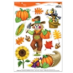 Assorted Fall Clings for Thanksgiving wall and window decorations