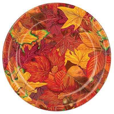 Fall Leaf Plates for Thanksgiving 