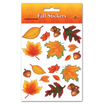 Assorted Fall Leaf Stickers 