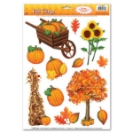 Assorted Fall Clings for wall or window decorations 
