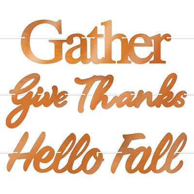 Foil Fall Thanksgiving Streamer Set (Pack of 12) Foil Fall Thanksgiving Streamer Set, Thanksgiving, streamer, decoration, fall, wholesale, inexpensive, bulk