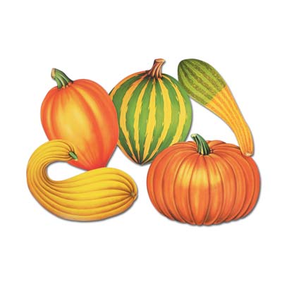 Pumpkins and Gourds Fall Cutout for wall decorations