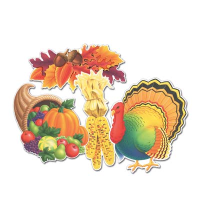 Assorted Thanksgiving Cutouts wall decorations