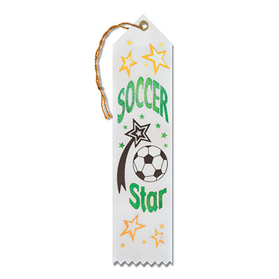 Soccer Star Award Ribbon (Pack of 6) Soccer Star Award Ribbon, soccer, soccer star, award, ribbon, sports, wholesale, inexpensive, bulk