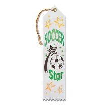 Soccer Star Award Ribbon (Pack of 6) Soccer Star Award Ribbon, soccer, soccer star, award, ribbon, sports, wholesale, inexpensive, bulk