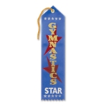 Gymnastics Star Award Ribbon (Pack of 6) Gymnastics Star Award Ribbon, gymnastics stars, award ribbon, gymnastics, wholesale, inexpensive, bulk, sport