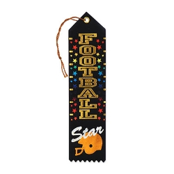 Football Star Award Ribbon (Pack of 6) Football Star Award Ribbon, football, football star, award, ribbon, sports, wholesale, inexpensive, bulk