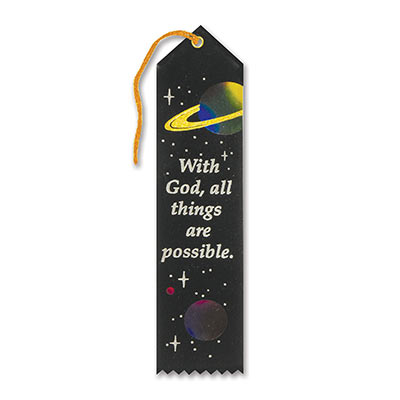 With God, All Things Are Possible Ribbon (Pack of 6) With God, All Things Are Possible Ribbon, with God all things are possible, ribbon, decoration, party favor, Christmas, wholesale, inexpensive, bulk