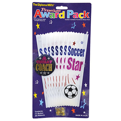 Soccer Award Pack (Pack of 6) Soccer Award Pack, soccer, award, sports, wholesale, inexpensive, bulk