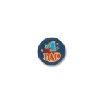 #1 Dad Satin Button (Pack of 6) #1 Dad Satin Button, #1 Dad, button, father's day, party favor, wholesale, inexpensive, bulk