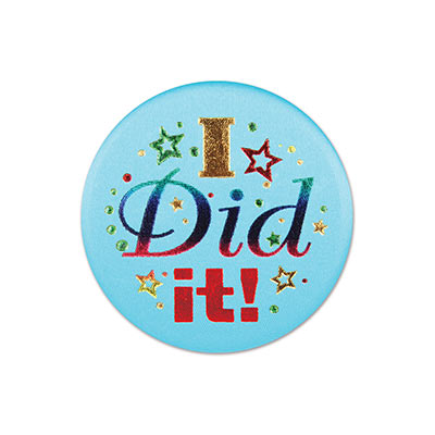 I Did It! Satin Button (Pack of 6) I Did It! Satin Button, I did it, button, classroom, wholesale, inexpensive, bulk