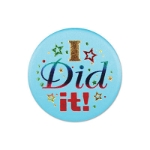 I Did It! Satin Button (Pack of 6) I Did It! Satin Button, I did it, button, classroom, wholesale, inexpensive, bulk
