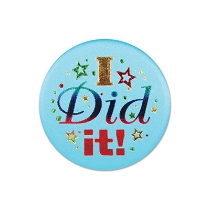 I Did It! Satin Button (Pack of 6) I Did It! Satin Button, I did it, button, classroom, wholesale, inexpensive, bulk