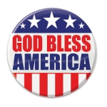 God Bless America Button (Pack of 6) God Bless America Button, God Bless America, button, party favor, patriotic, july 4th, wholesale, inexpensive, bulk