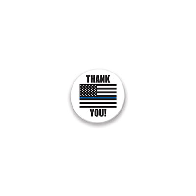 Thank You! Law Enforcement Button (Pack of 6) Thank You! Law Enforcement Button, Thank you, law enforcement, July 4th, wholesale, inexpensive, bulk, party favor