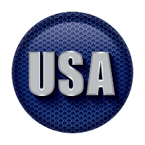 USA Button (Pack of 6) USA Button, USA, button, patriotic, Independence Day, July 4th, wholesale, inexpensive, bulk