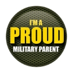 I'm A Proud Military Parent Button (Pack of 6) I'm A Proud Military Parent Button, I'm A Proud Military Parent, button, party favor, patriotic, independence day, july 4th, wholesale, inexpensive, bulk